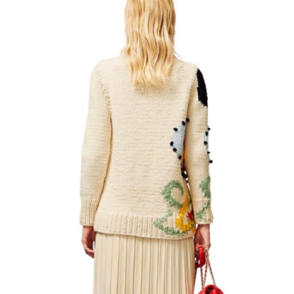 ⛔️SOLD⛔️Auth.TORY BURCH 100% eco wool handknit sweater - Picture 12 of 14